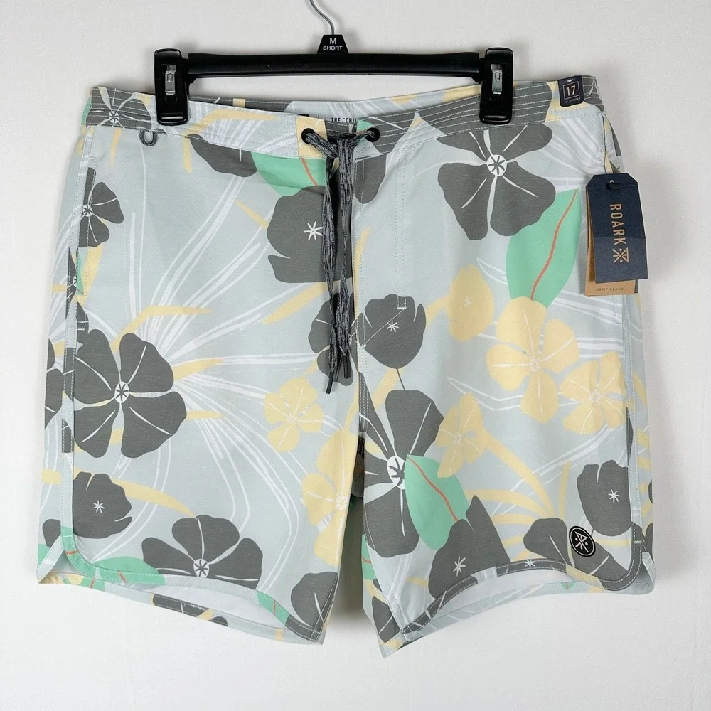 NWT ROARK Revival The Chiller Board Shorts Floral Print Mens 34‎ Vacation Resort